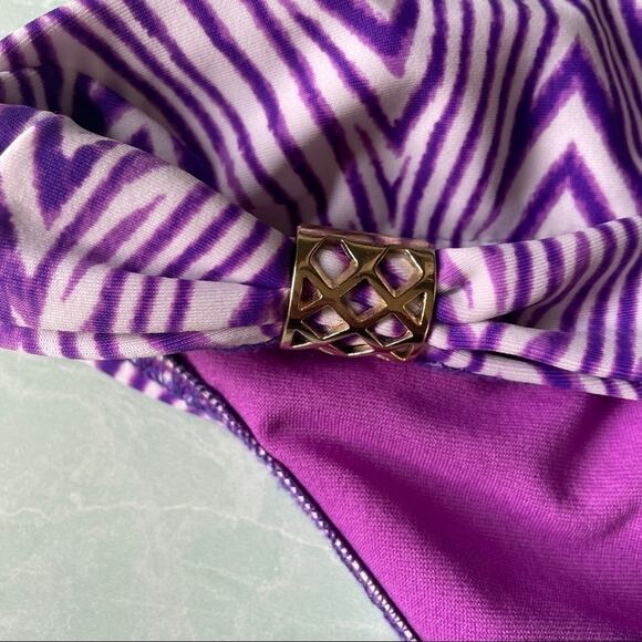 MOSSIMO white purple pattened bikini bottom sz XL - Picture 4 of 4